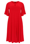 Dress A-line circle sleeve DOLCE - red - #4