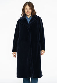 Coat faux fur - blue - #1