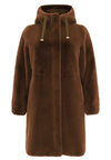 Coat faux fur - mid brown - #3