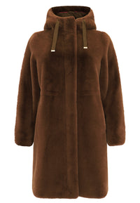 Coat faux fur - mid brown - #3