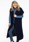 Sleeveless cardigan CABLE - blue - #2