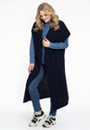 Sleeveless cardigan CABLE - blue - #1