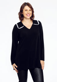 Tunic flare crochet collar DOLCE - black - #2