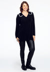 Tunic flare crochet collar DOLCE - black - #1