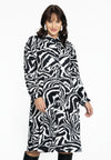 Blouse-dress puff sleeve ZEBRA - black - #1