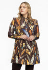 Tunic wide bottom FEATHERS - brown - #2