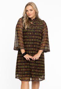 Dress ruffled yoke INFINITY - black - #2