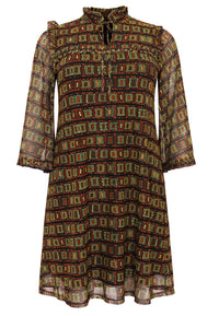 Dress ruffled yoke INFINITY - black - #3