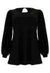 Tunic flare puff sleeve DOLCE - black - #4