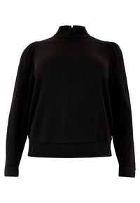 Shirt puff sleeve DIAGONAL - black - #4