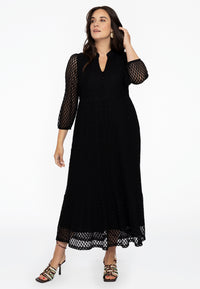 Dress puffed sleeve LACE - black - #2