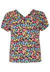 Shirt double V-neck BUTTERFLY - black - #4