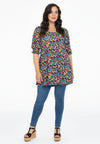 Tunic wide bottom BUTTERFLY - black - #1