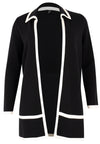 Cardigan Black/White - black - #4