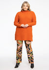 Pullover met col Teddy - orange - #2