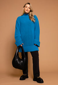 Pullover Collar KNIT ECO - turquoise - #3