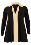 Tunic Contrast Lines Dolce - black - #4