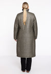 Puff Coat Horizontal Lines - green - #3