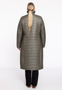 Puff Coat Horizontal Lines - green - #3