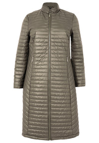 Puff Coat Horizontal Lines - green - #4