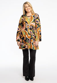 Tunic wide bottom chain PAISLEY - black - #2