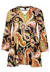 Tunic wide bottom chain PAISLEY - black - #4