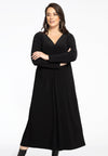 Dress long gather DOLCE - black - #1