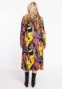 Dress long gather AURA - black - #3