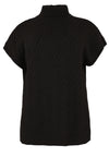 Cardigan cowl sleeveless CABLE - black - #1