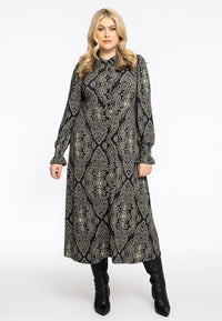 Dress buttoned SANSA - black - #1