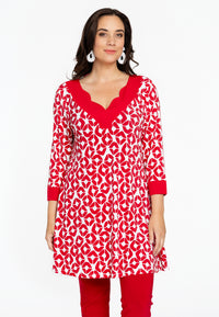 Tunic wide bottom PENELOPE - red - #2