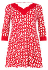 Tunic wide bottom PENELOPE - red - #4