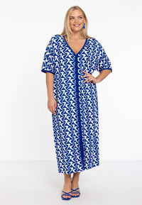 Dress wide slit ISLA - indigo - #1