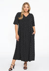 Dress swing DOTS - black