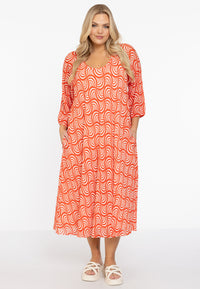 Dress plisse SWIRL - red - #1