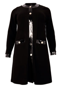 Cardigan buttons RIB - black - #4