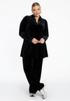 Tunic wide bottom VELOURS - black
