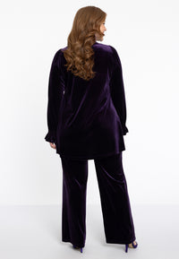 Tunic wide bottom VELOURS - purple - #3