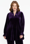 Tunic wide bottom VELOURS - purple - #1
