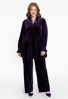 Tunic wide bottom VELOURS - purple - #2