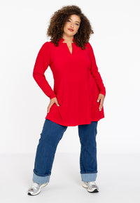 Tunic V neck DOLCE - red - #2