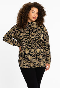 Tunic wide collar CIRCLE - black - #1