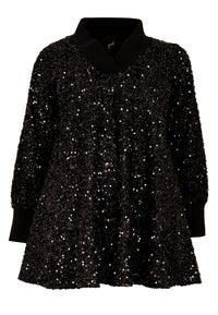 Tunic wide bottom PAILLET - black - #4