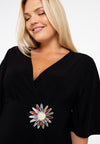 Dress ruffled DOLCE - black