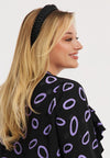 Headband pearls - black