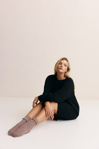 Oversized tee dress LOUNGE - black - #1