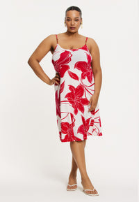 Dress spaghetti LILY - red - #2