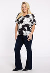 T-shirt v-neck HANNELORE - black