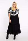 Skirt long mousse HANNELORE - black