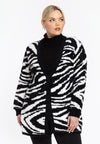 Long cardigan ZEBRA - black